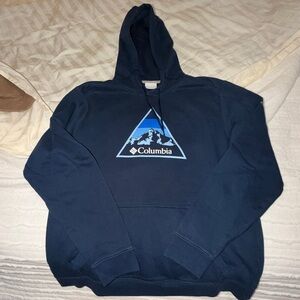 Columbia Men's Navy Graphic Hoodie Size L